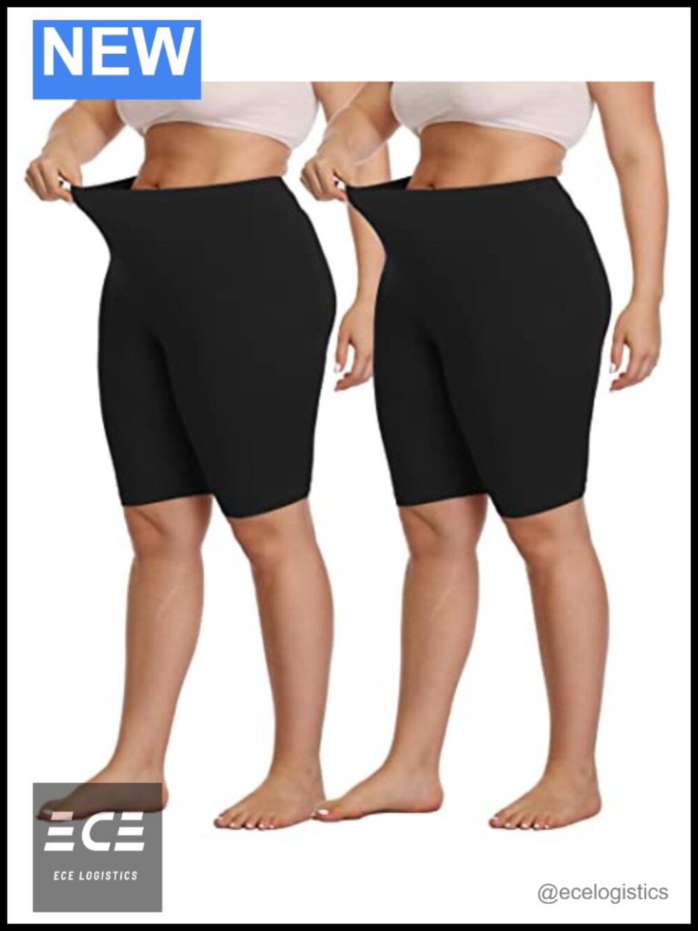 Plus Size Knee Length Leggings Capri Yoga Workout Gym Under Dress